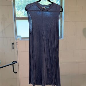 Miami Navy Sleeveless Midi Dress